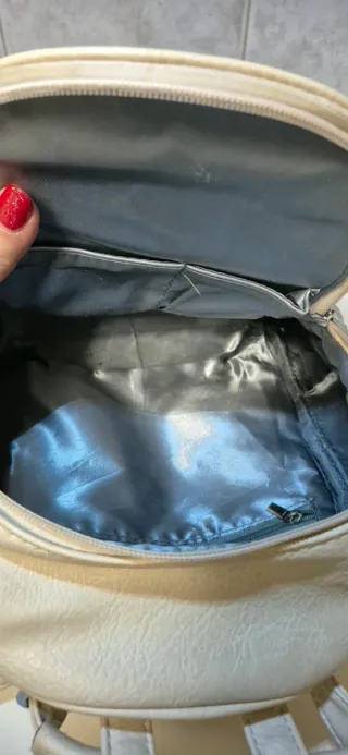 Zainetto donna beige traforato