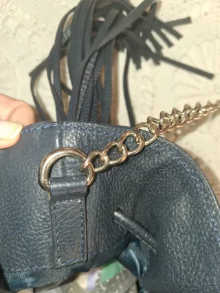 Bolso Purificación García Piel Negro/Azul