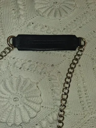 Bolso Purificación García Piel Negro/Azul