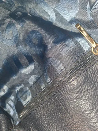 Bolso Purificación García Piel Negro/Azul