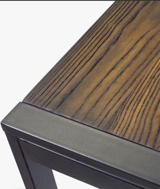 Mesa Rise Acero Negro y Madera