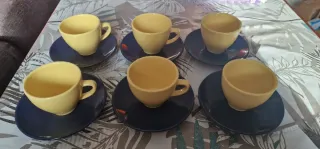 Juego 6 tazas de café de cerámica