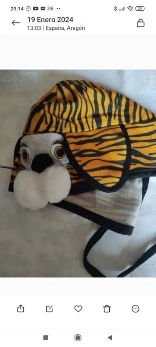 Disfraz niño tigre talla única