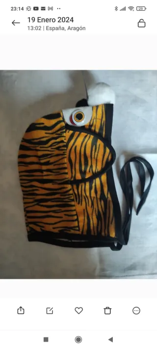 Disfraz niño tigre talla única