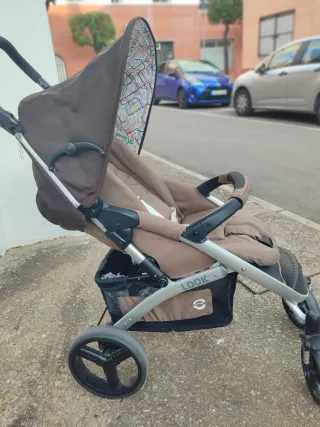 Carro de bebé Nurse estampado de Metro, 3 piezas.