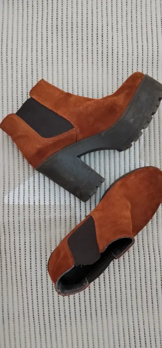 Botines piel Alpe Woman marrones