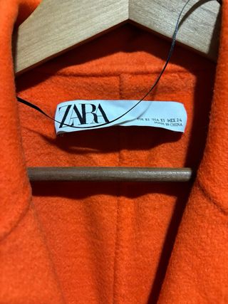 Abrigo Zara Lana Naranja
