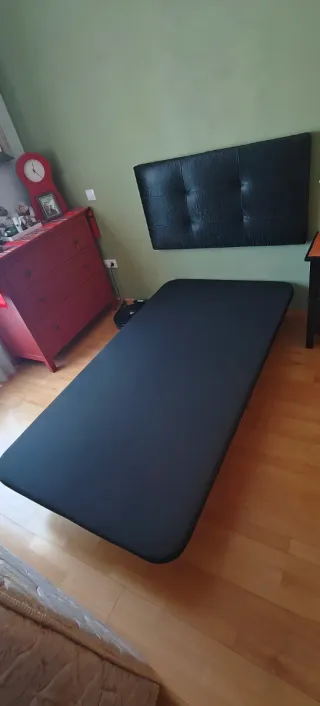 Cama completa 105x200cm con cabecero y base tapiza