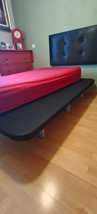 Cama completa 105x200cm con cabecero y base tapiza