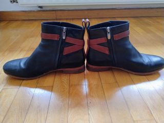 Botines Clarks UK 6D/EU39-40 Negro y Marrón