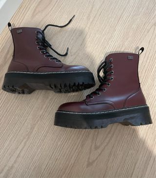 Botas Coolway rojas plataforma