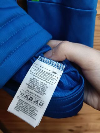 Sudadera Adidas Color Azul y Verde Talla L.