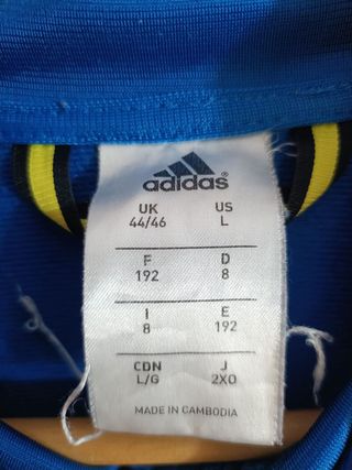 Sudadera Adidas Color Azul y Verde Talla L.