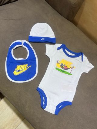 Set Neonato Nike Bianco e Blu
