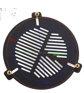 Mascara de enfoque Bahtinov YG 80 Aluminio.