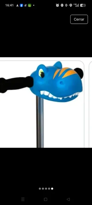 Cabeza dinosaurio para patinete