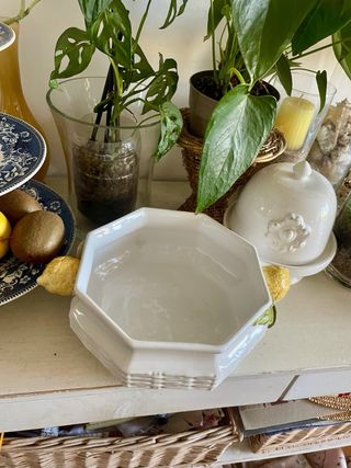 Ciotola vintage ceramica con limoni