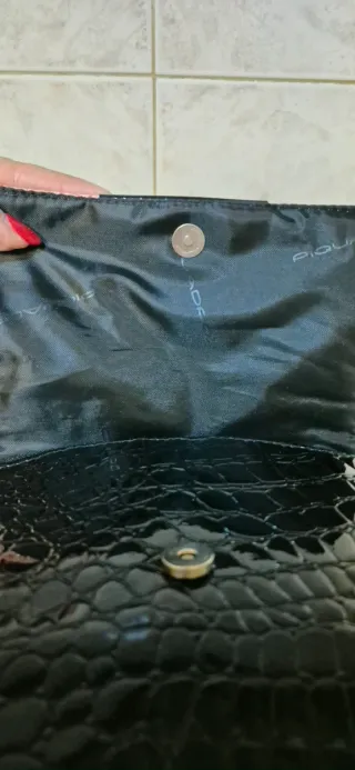 Pochette Piquadro nera e rosa