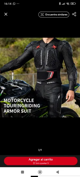 Protector Corporal Moto Talla Real L