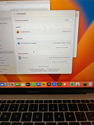MacBook Pro i7 16GB Plata