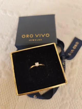 Anillo Diamante 0.14 Ct Oro 18k "Oro Vivo"
