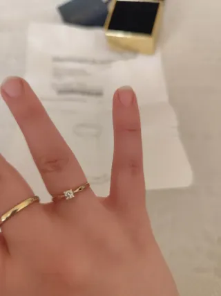 Anillo Diamante 0.14 Ct Oro 18k "Oro Vivo"