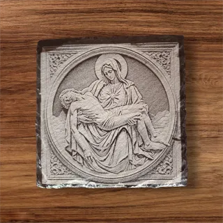 Grabado Pizarra Virgen y Cristo