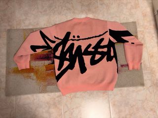 Jersey Stüssy Rosa con Logo Negro