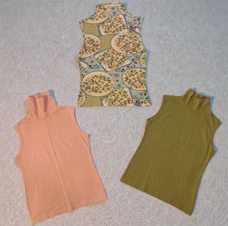 Set 3 Polo Collo Alto Senza Maniche