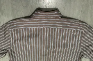 Camisa Cortefiel Rayas Marrón, azul y Blanco