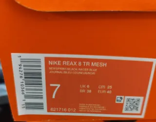 Zapatillas Nike Reax 8 TR Talla 40