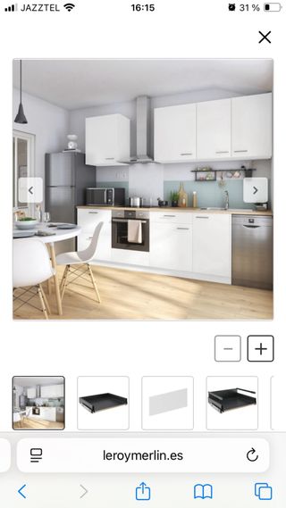 Mueble bajo cocina Delinia 60cm cajonera