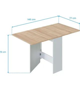 Mesa auxiliar abatible estilo Nórdico