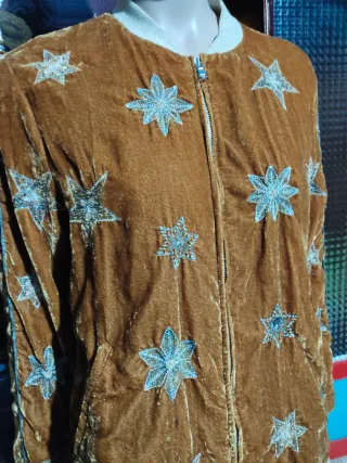 Chaqueta bomber mujer vintage estrellas
