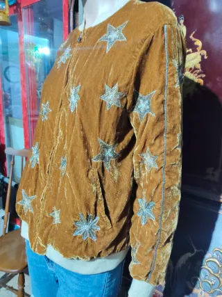 Chaqueta bomber mujer vintage estrellas