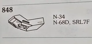 Aguja Tocadiscos FOX 848 DST Diamante