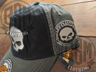 Cappellino Harley Davidson skull bicolore