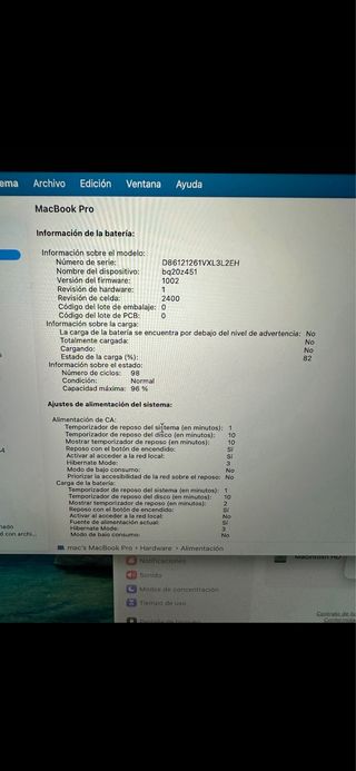 MacBook Pro 13 M1 8GB 250GB Argento poco uso