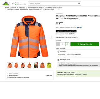 Giacca Alta Visibilità Portwest PW3 Hi-Vis, XL