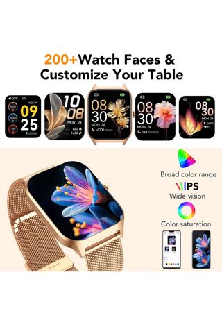 Reloj Inteligente Mujer - Dorado y Rosa