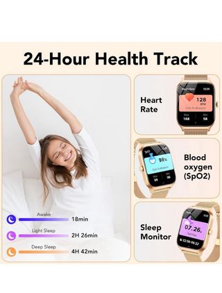 Reloj Inteligente Mujer - Dorado y Rosa