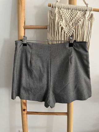 Falda pantalón cuadros botones