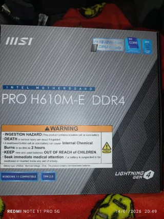 Placa Base MSI PRO H610M-E D4 Socket 1700