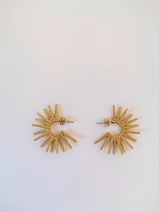 Pendientes Aro Sol Acero Dorado