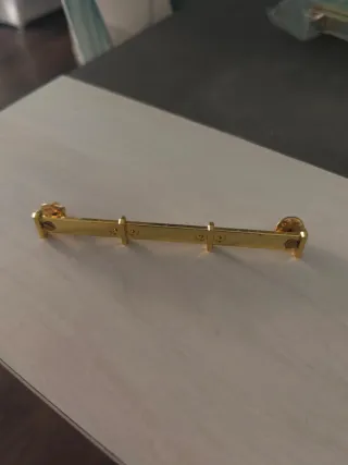 Armazón pasadores medallas 3 huecos dorado