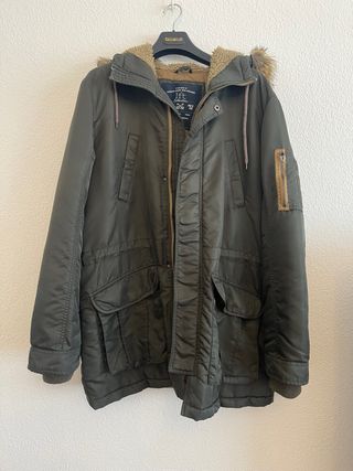 Abrigo verde talla L hombre