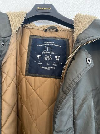 Abrigo verde talla L hombre