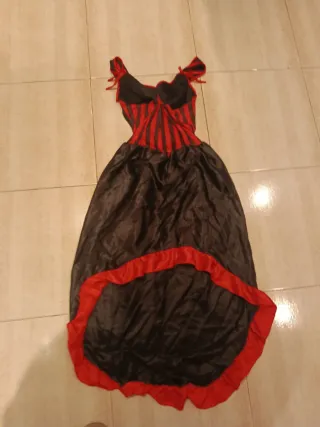 Disfraz Can Can Sexy Rojo y Negro