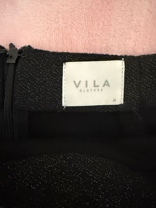 Falda Vila negra con brillo Talla M