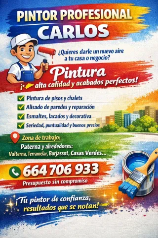 Pintor Profesional Carlos - Presupuesto sin compro